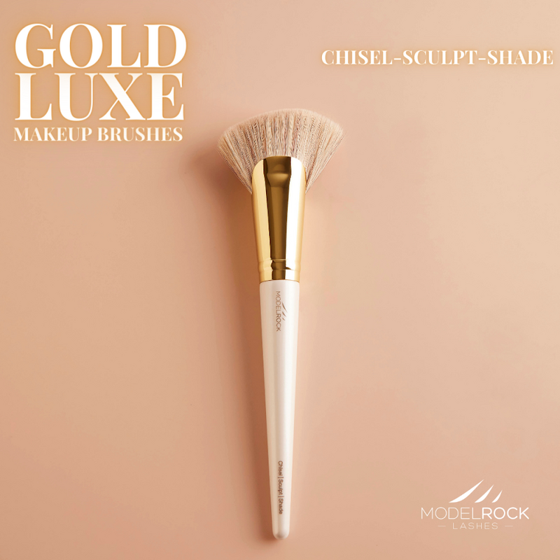 MODELROCK GOLD LUXE Makeup Brush - Chisel | Sculpt | Shade